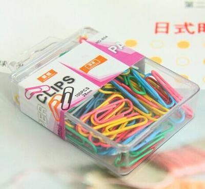 【盒裝彩色回形針彩色回形針辦公用品質(zhì)曲別針帶套回形針工廠直銷】價格_廠家_圖片